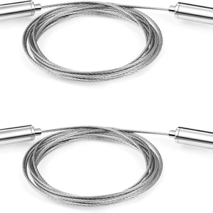 Heavy Duty Picture Hanging Rope Wire 2 Packs Stainless Steel With Loop And Hook 1.5 Meters By 2 Meters Frame Hanger Rope For Light Lamp