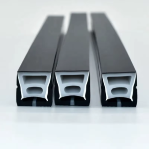 .Custom Size Front Top Side Lighting Square Round Shape Flexible Led Silicone Profile Black Neon Tube For Led Strip Lights Waterproof Durable For Indoor Outdoor Decorative Lighting Projects